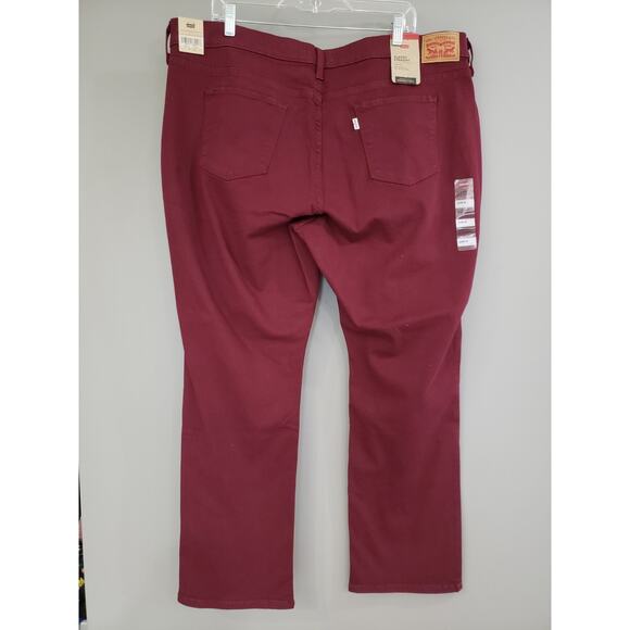 NEW Levis Women Plus Sz 22W Windsor Wine Stretch Mid Rise Classic Straight Jeans - Picture 4 of 6